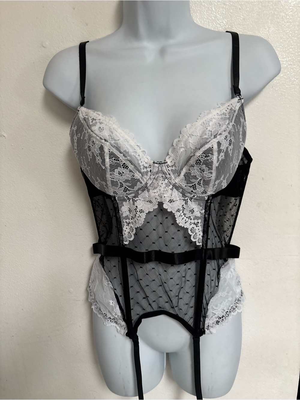 Shirley of Hollywood PLAYFUL MAID INSPIRED BUSTIER size large NWT